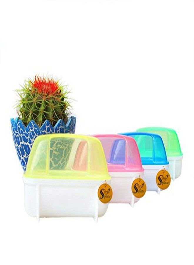 سايج سكوير حوض استحمام مربع من سيج، متعدد الاستخدامات، مناسب للهامستر/الجرذ القزم/الجربوع/الشنشيلة/الفئران (لون عشوائي) - Image 5